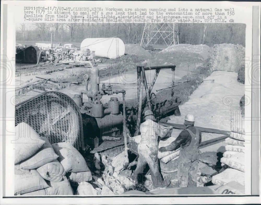 1967 Natural Gas Well Press Photo - Historic Images