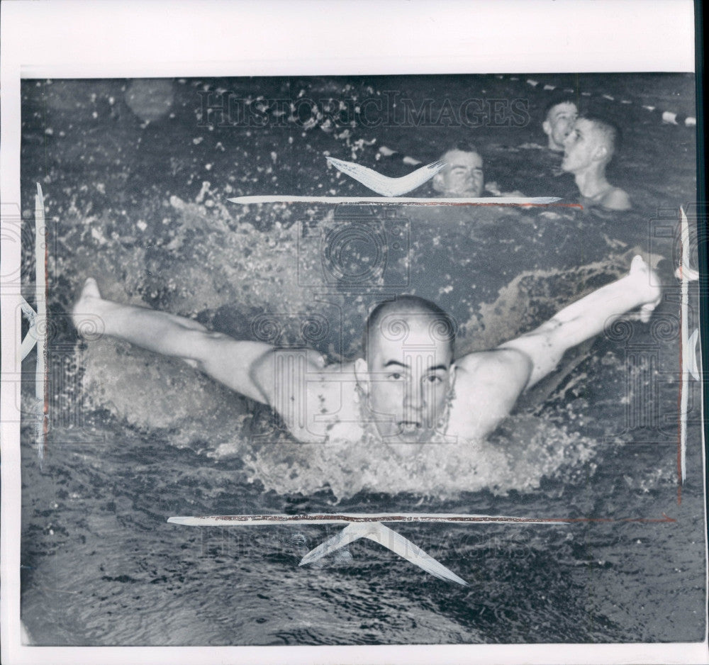 1963 Bob Hand Swimmer Press Photo - Historic Images