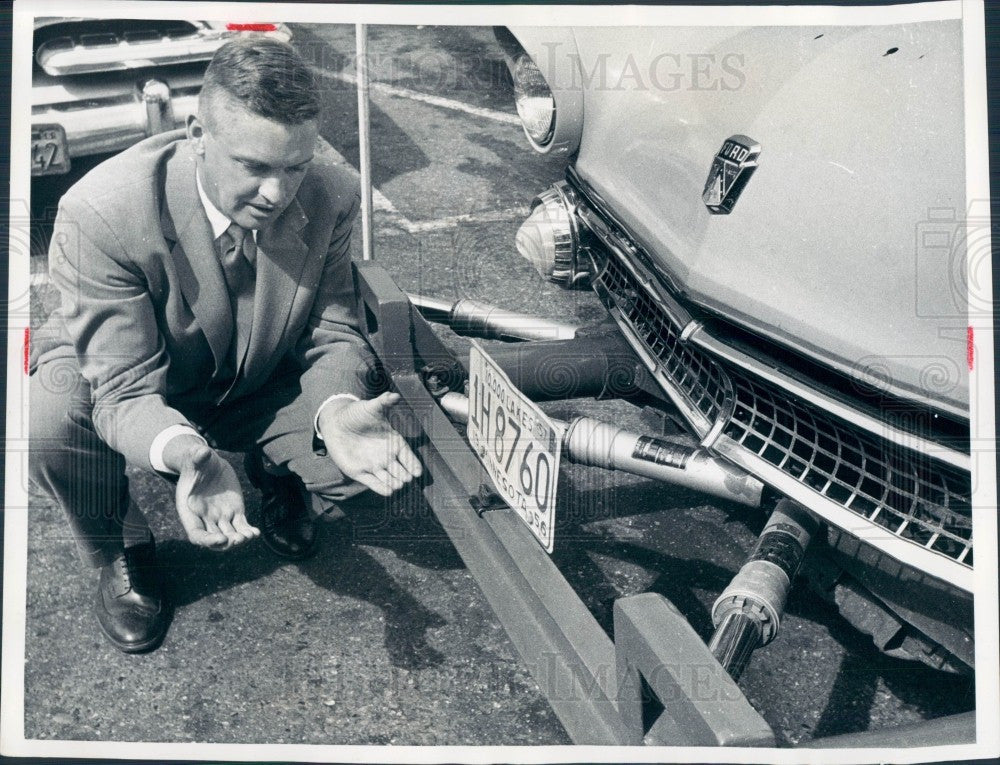 1957 Auto Safety Bumper Press Photo - Historic Images