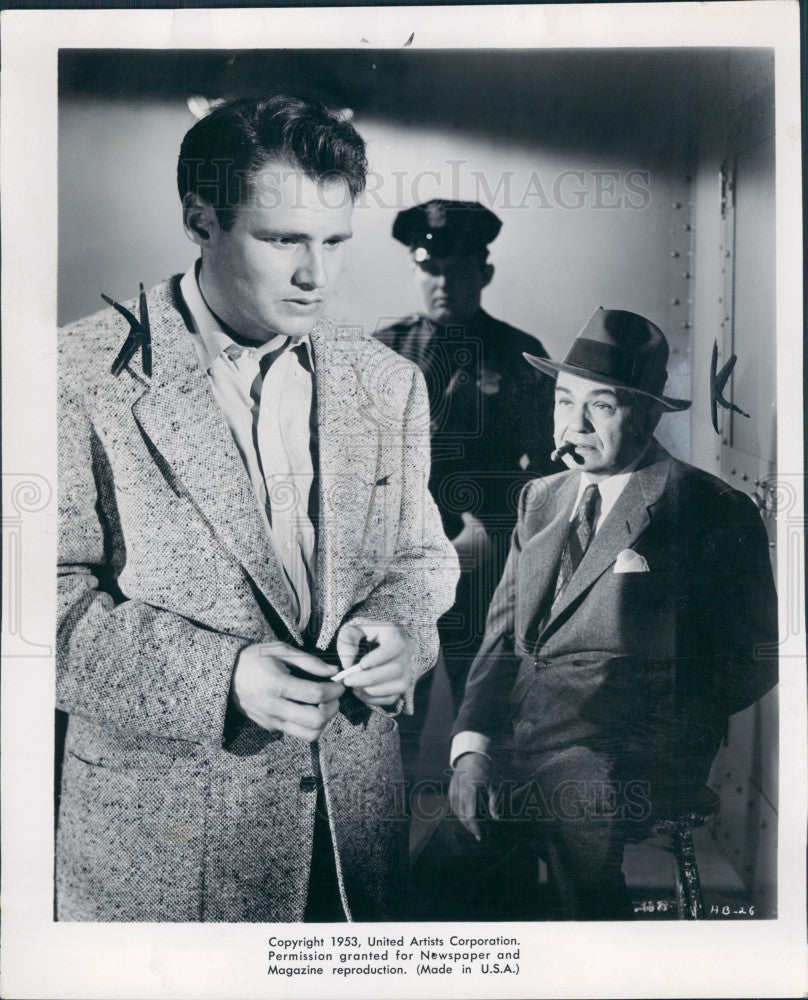 1953 Edward Robinson Adam Williams Press Photo - Historic Images