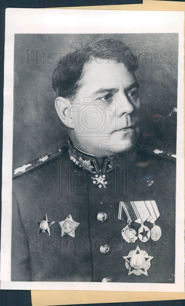 1945 Russian Army Marshall Vassilevsky Press Photo - Historic Images