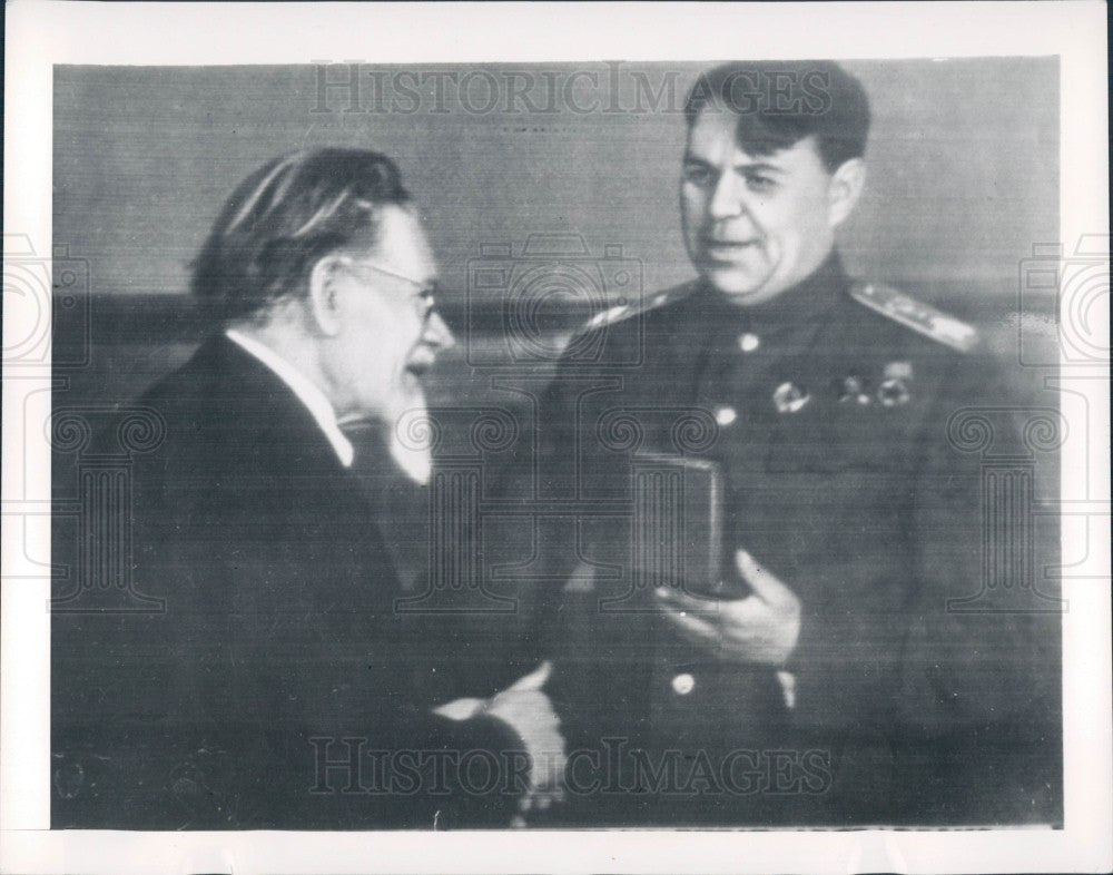 1943 Russian Army Marshall Vassilevsky Press Photo - Historic Images