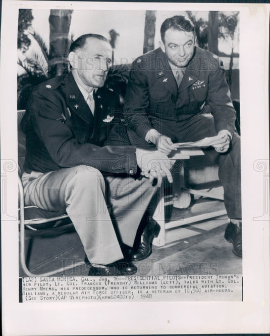 1948 Truman Pilots Williams Myers Press Photo - Historic Images