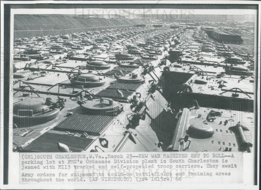 1966 Army M113 Troop Carriers Press Photo - Historic Images