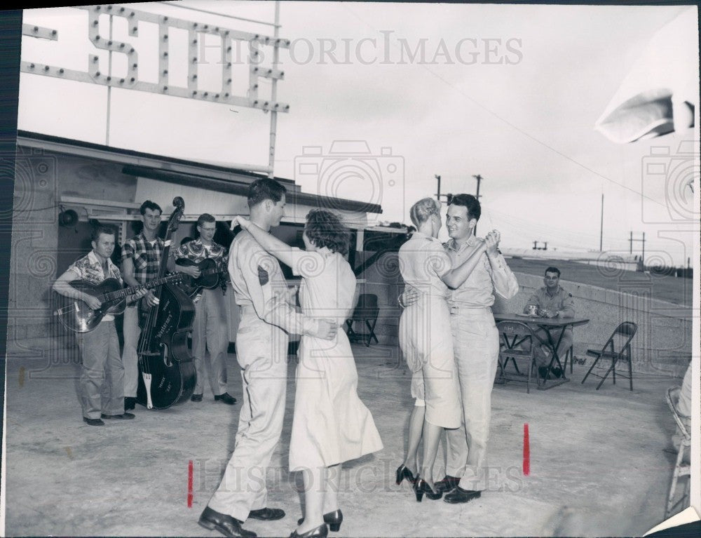 1952 Army Dancing Okinawa Press Photo - Historic Images