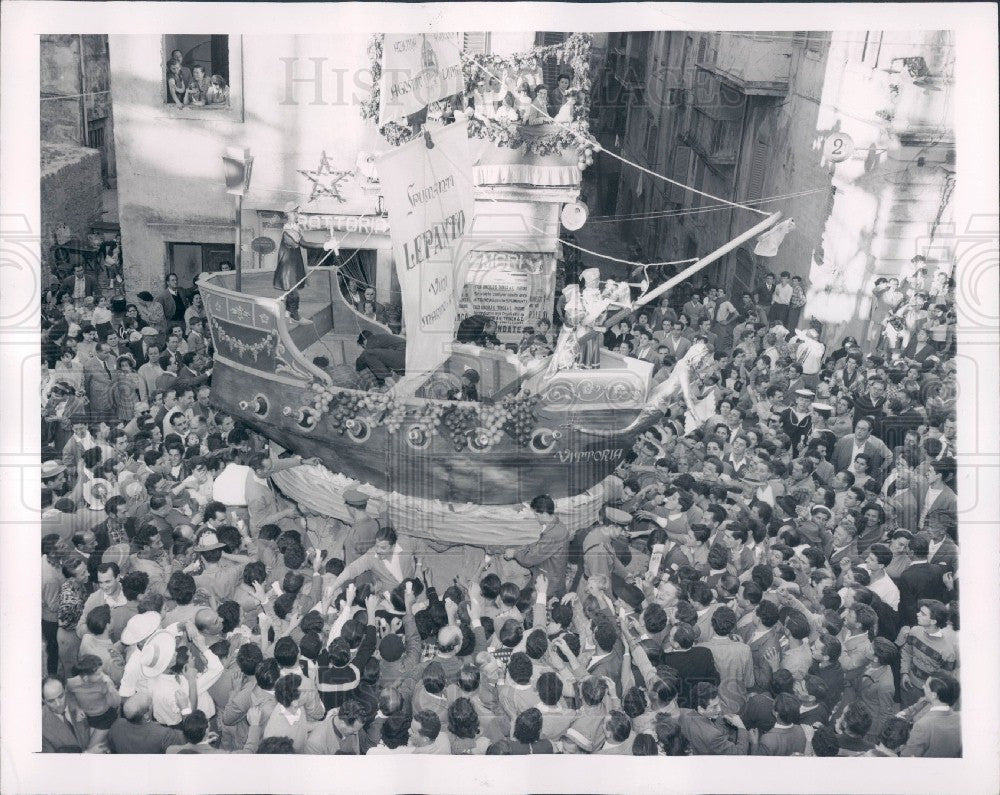 1954 Marino Italy Grape Festival Press Photo - Historic Images