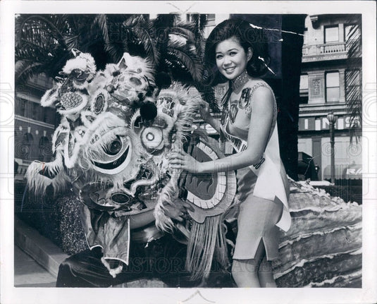 1968 Beauty Contestant Betty Wong Press Photo - Historic Images