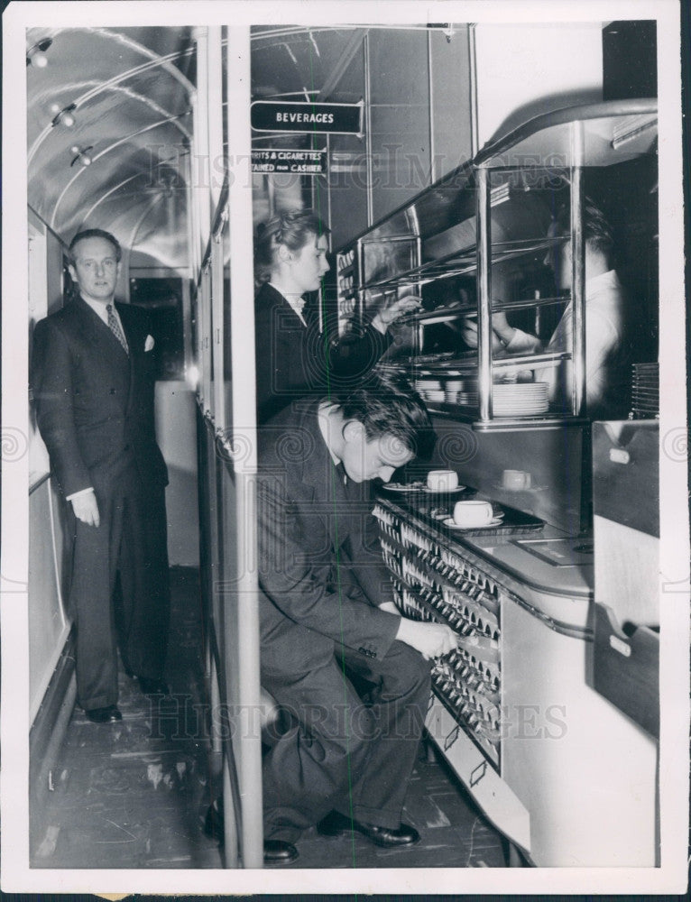 1952 London Railroad Cafeteria Car Press Photo - Historic Images