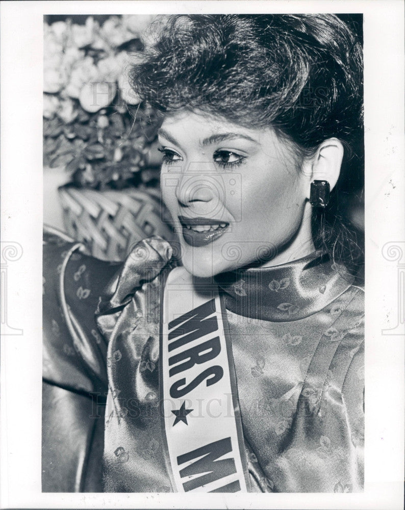 1983 Mrs Michigan Carol Sisko Press Photo - Historic Images