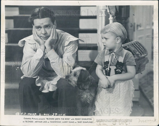 1939 Dagwood Arthur Lake Larry Simms Press Photo - Historic Images