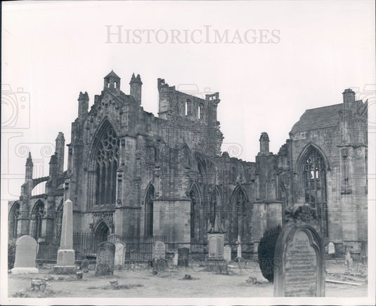 1938 Scotland Melrose Abbey Church Press Photo - Historic Images