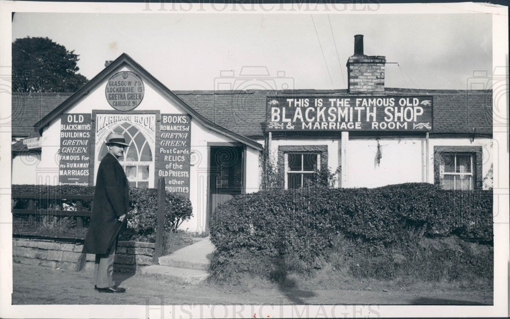 1937 Scotland Gretna Green Village Press Photo - Historic Images