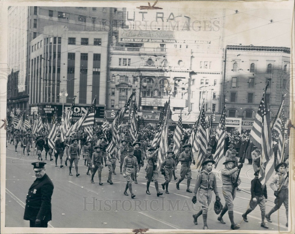 1939 Detroit Armistice Day Parade Press Photo - Historic Images