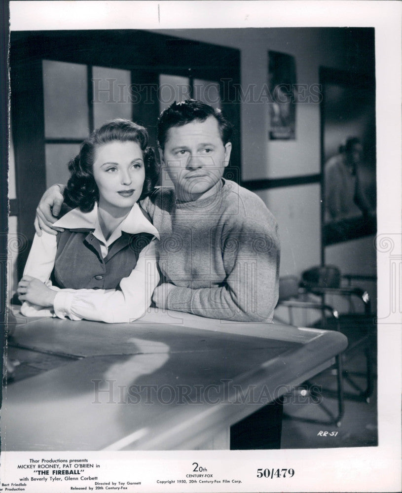 1950 Actors Mickey Rooney B Tyler Press Photo - Historic Images
