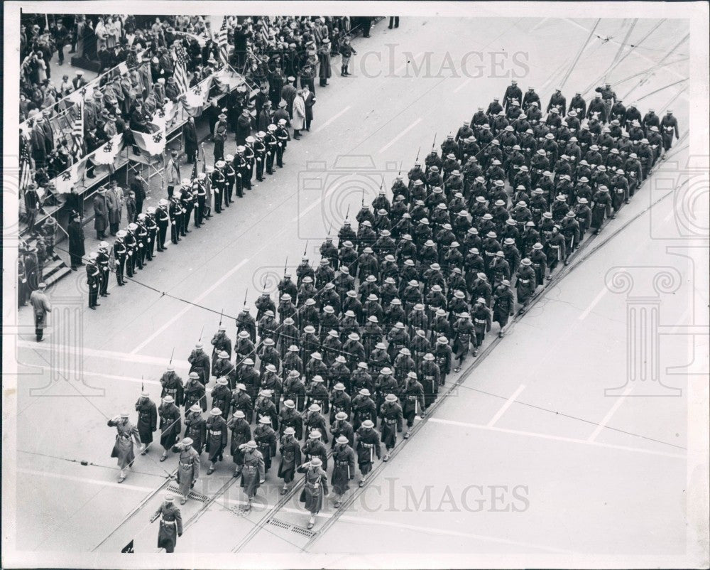 1941 Detroit Armistice Day Parade Press Photo - Historic Images