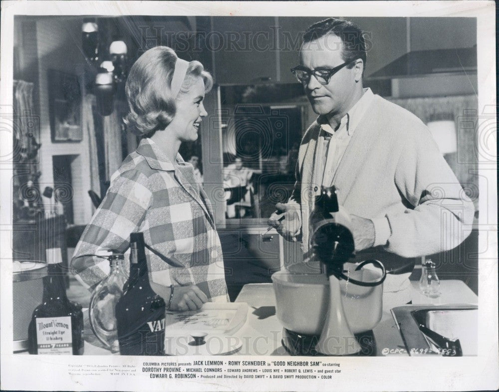 1964 Actors Dorothy Provine Jack Lemmon Press Photo - Historic Images