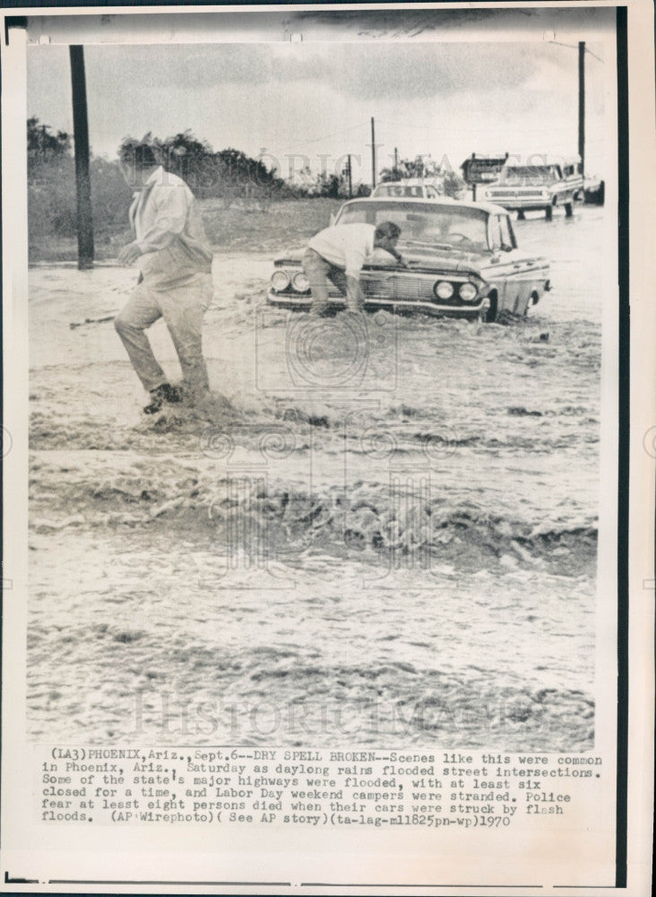 1970 Phoenix Arizona Floods Press Photo - Historic Images