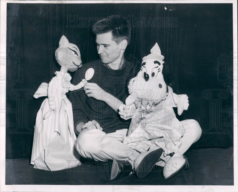 1959 Detroit MI Puppet Theater Press Photo - Historic Images