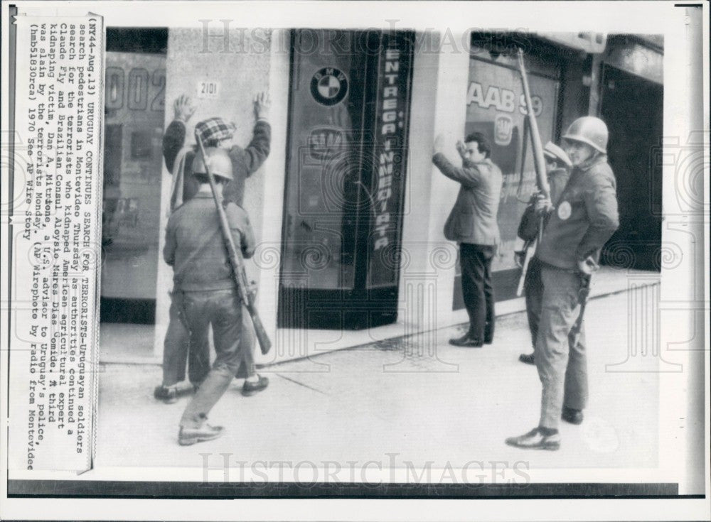 1970 Montevideo Uruguay Terrorists Press Photo - Historic Images