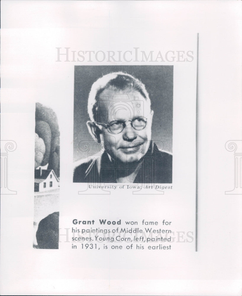 1970 American Artist Grant Wood Press Photo - Historic Images