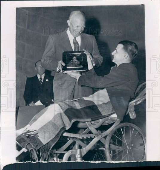 1953 Pres Eisenhower Harry Smithson Press Photo - Historic Images