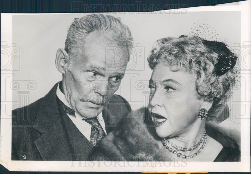 1960 Actors Lurene Tuttle Henry Hull Press Photo - Historic Images