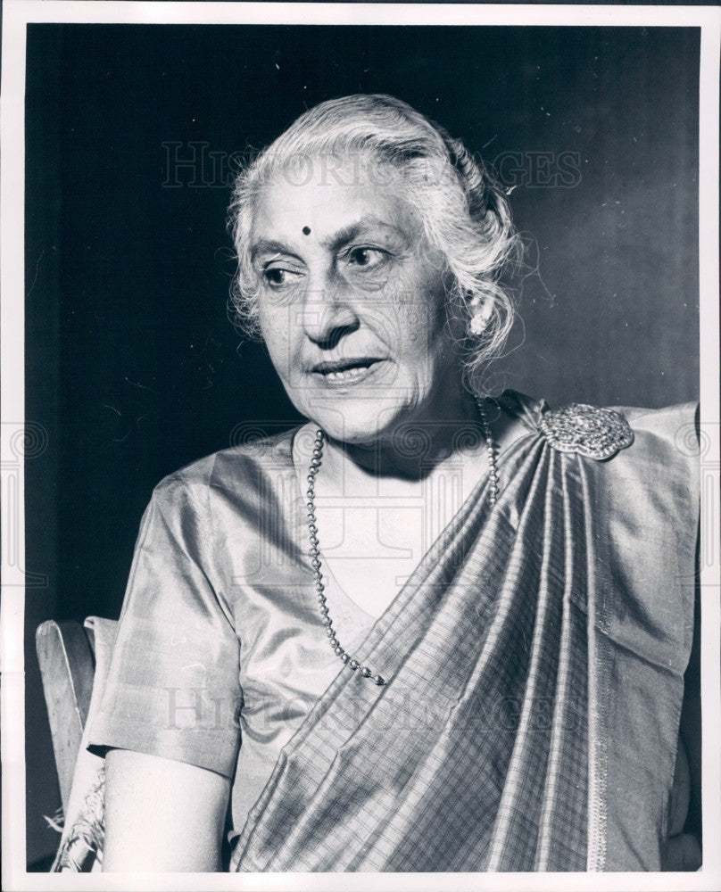 1964 India Lady Rama Rau Press Photo - Historic Images