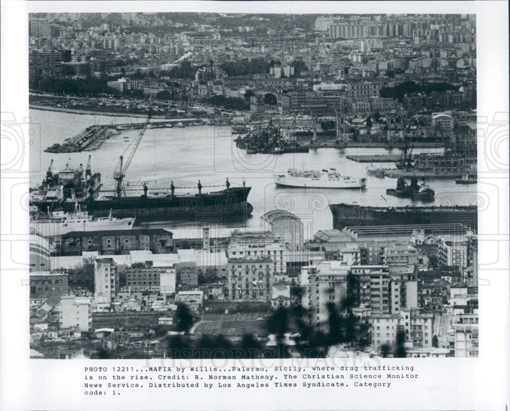 1984 Palermo Sicily Aerial View Press Photo - Historic Images