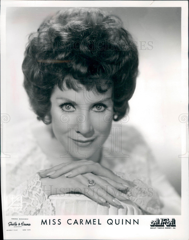 1969 Singer Actress Carmel Quinn Press Photo - Historic Images