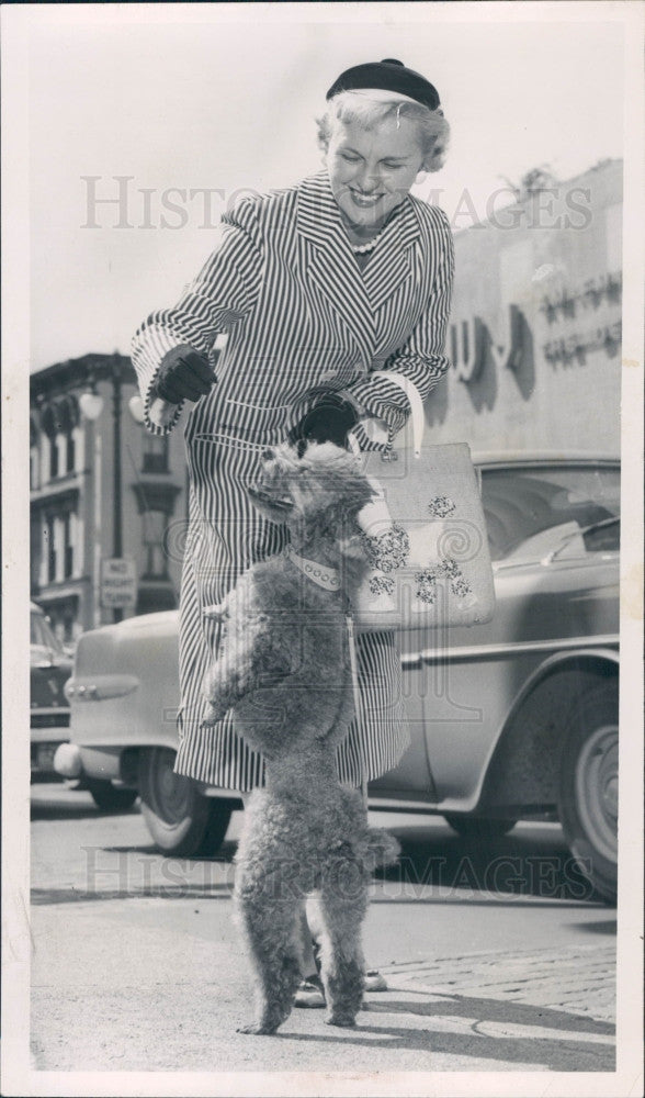 1957 Detroit MI Pet Parade Ginny Wood Press Photo - Historic Images