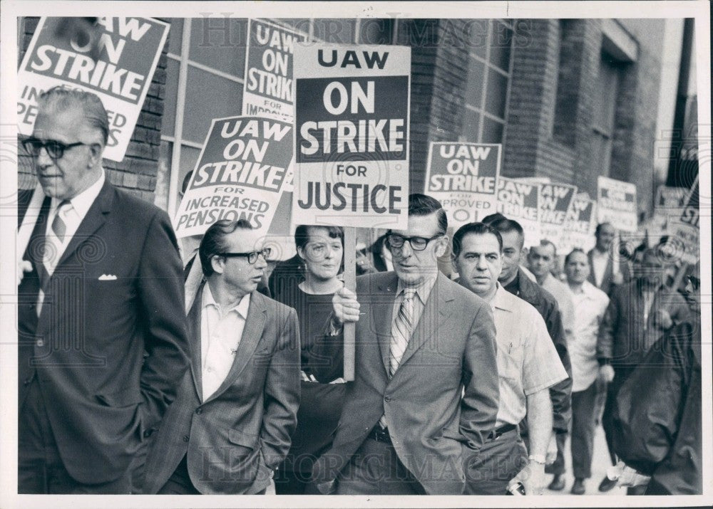 1970 Detroit UAW Pres Leonard Woodcock Press Photo - Historic Images