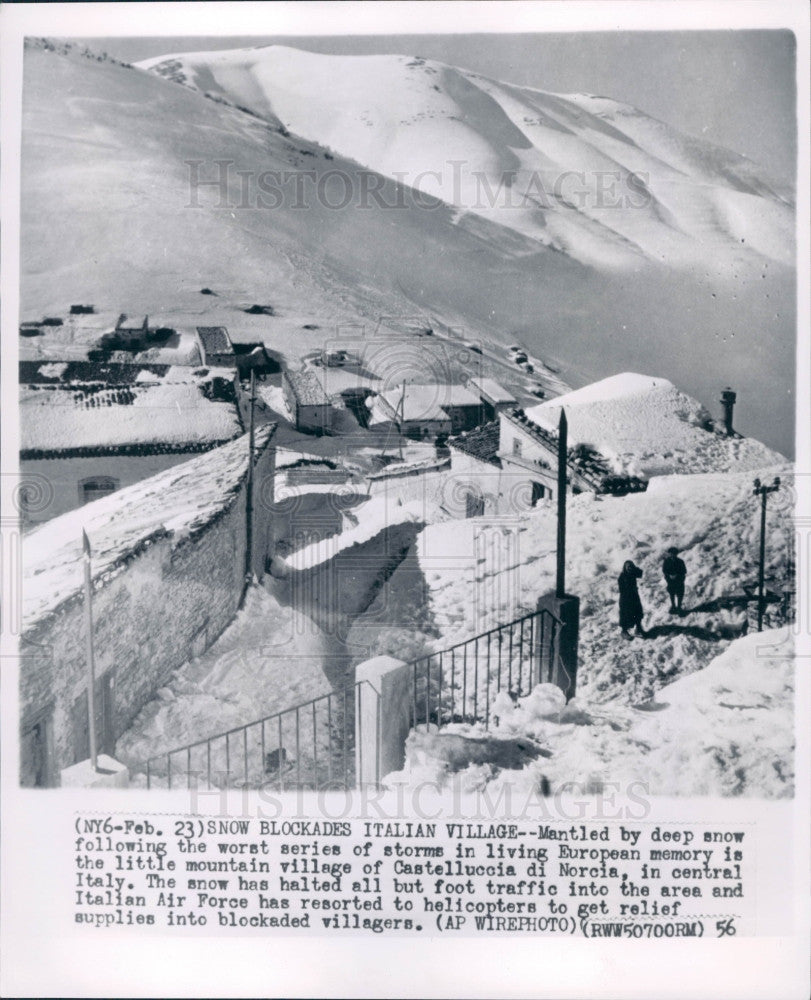 1956 Castelluccia di Norcia Village Italy Press Photo - Historic Images