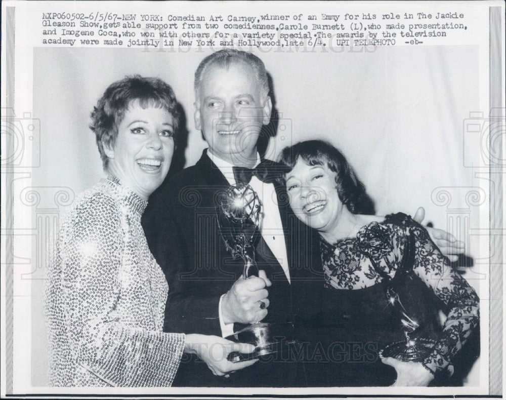 1967 TV Awards Art Carney C Burnett I Coca Press Photo - Historic Images