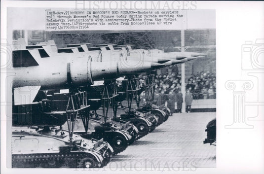 1964 Moscow's Red Square Rockets Press Photo - Historic Images