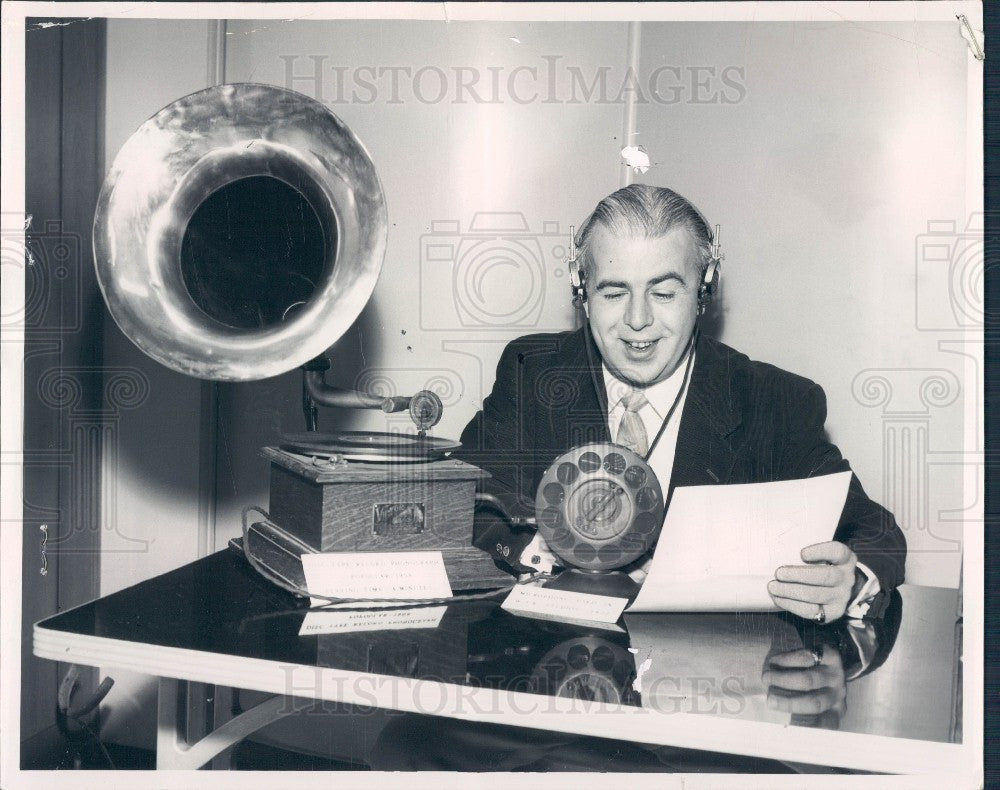 1957 Detroit Radio WJB Announcer Charley Park Photo - Historic Images