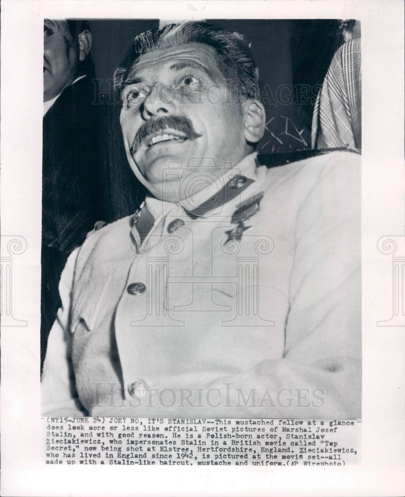 1952 Actor Stanislav Zieciakiewicz Press Photo - Historic Images