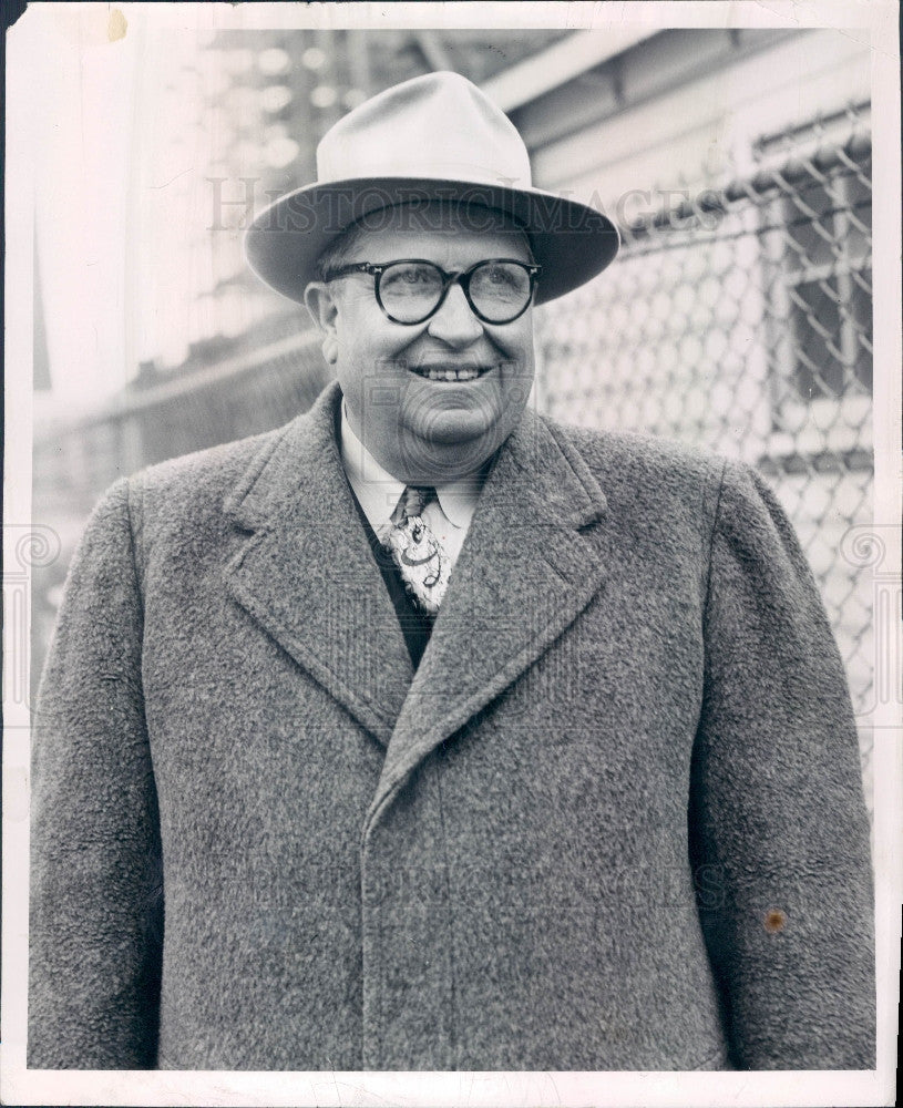 1953 Livonia Michigan Mayor Jesse Ziegler Press Photo - Historic Images