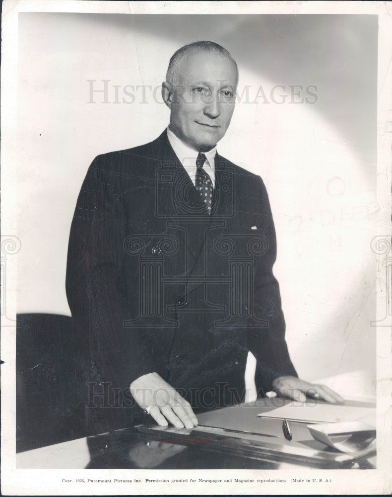 1938 Paramount Picture Founder Adolph Zukor Press Photo - Historic Images