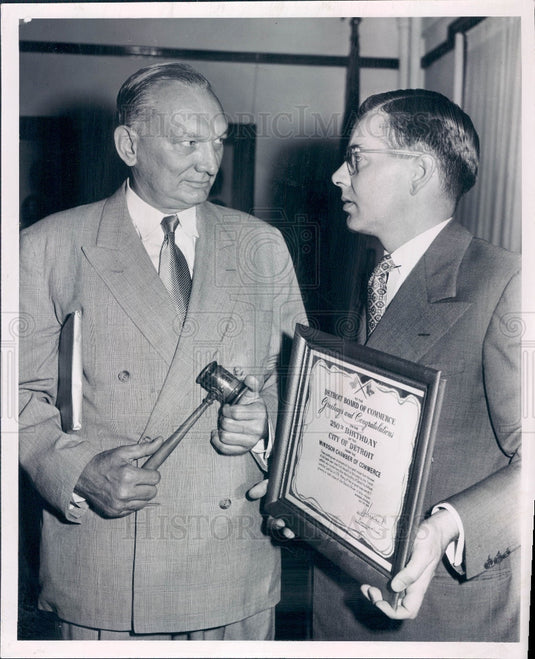 1951 Detroit Windsor Chamber of Comm Pres & VP Photo - Historic Images