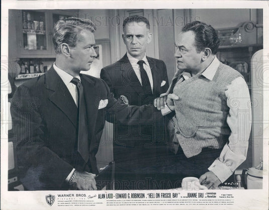 1956 Actor Alan Ladd Paul Stewart Edward Robinson Photo - Historic Images