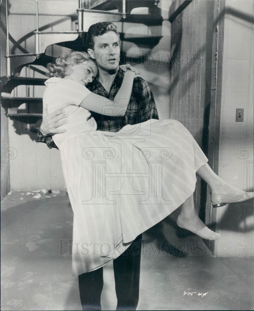 1958 Actors Lauren Bacall Robert Stack Press Photo - Historic Images