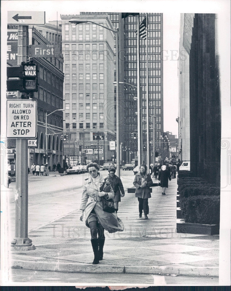 1971 Detroit Wind Storm Press Photo - Historic Images