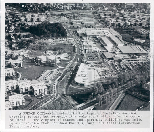 1970 Paris Shopping Center Aerial Press Photo - Historic Images