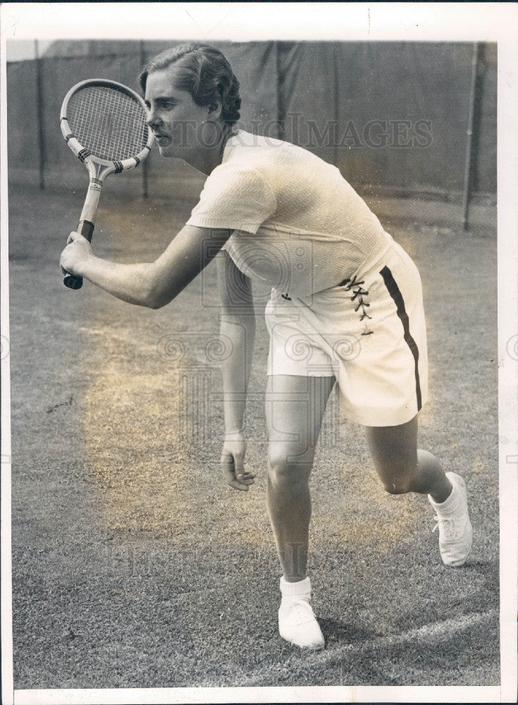 1934 British Tennis Champ Kay Stammers Press Photo - Historic Images