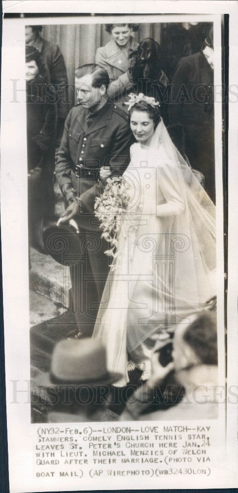 1940 British Tennis Champ Kay Stammers Press Photo - Historic Images