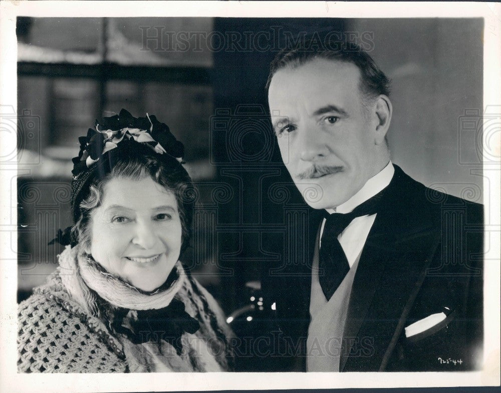 1934 Actors Lewis Stone & May Roleson Press Photo - Historic Images