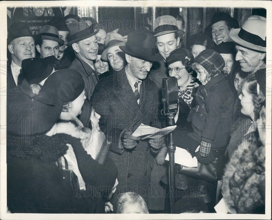 1936 Detroit MI Sports Announcer Ty Tyson Press Photo - Historic Images