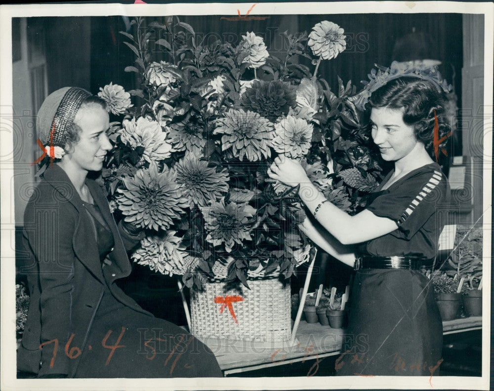 1932 Detroit Flower Show Press Photo - Historic Images