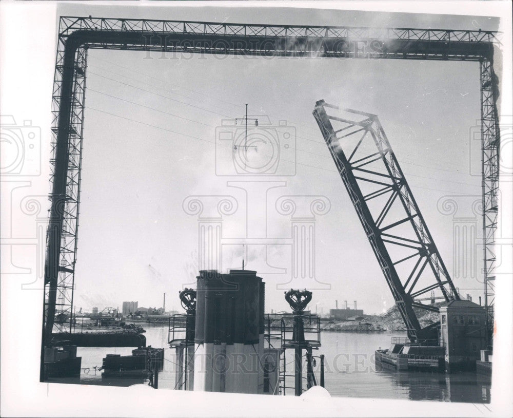 1958 Detroit Zug Island Press Photo - Historic Images