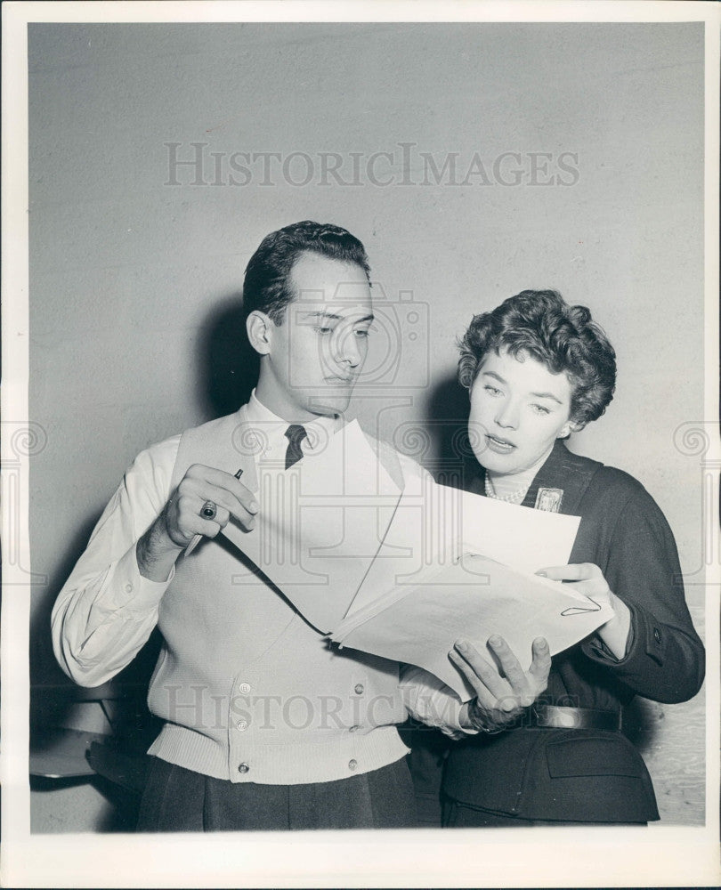 1958 Singers Nick and Polly Bergen Press Photo - Historic Images